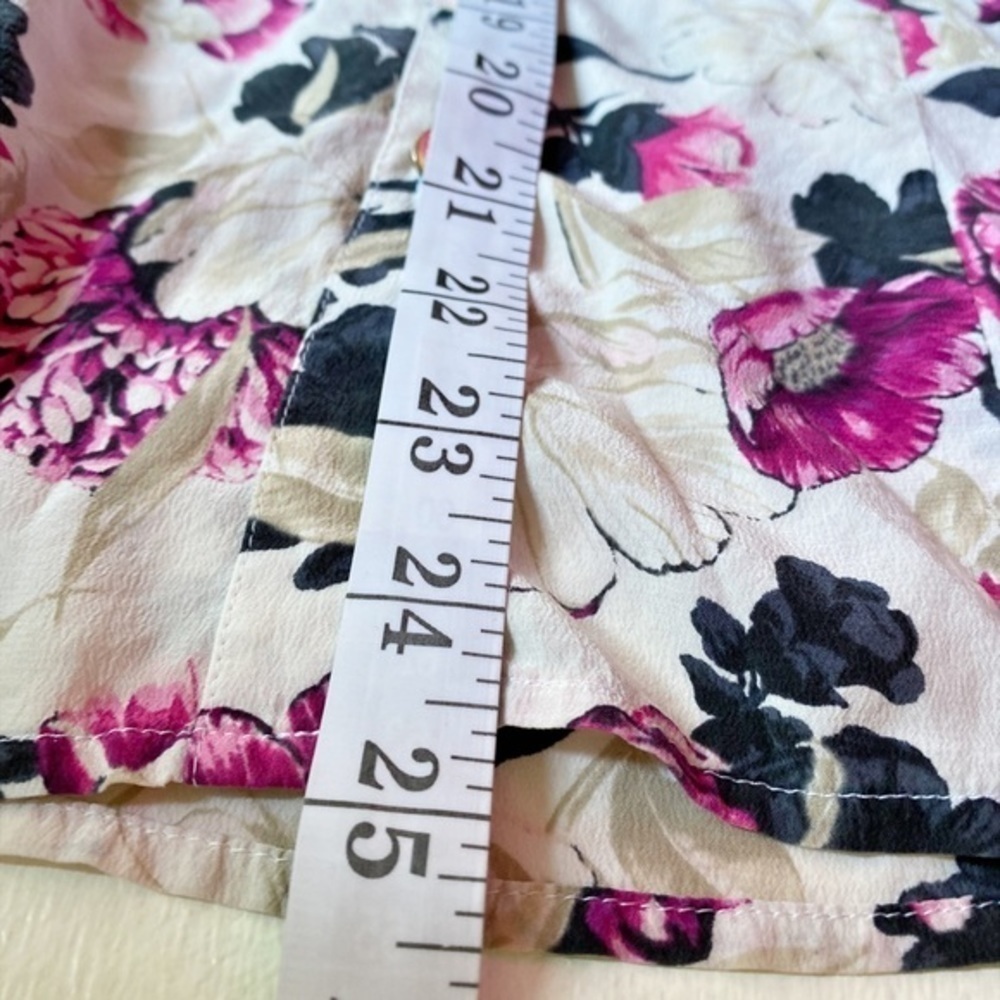 White House Black Market Pink Silk Floral Blouse - Picture 10 of 10